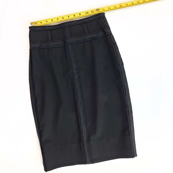 Robert Rodriguez Window Pane Straight Pencil Skirt Black - Picture 11 of 13